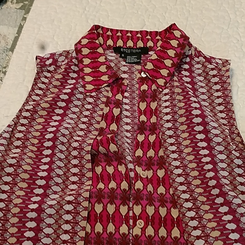 BOGO Etcetera silk sleeveless top size 6